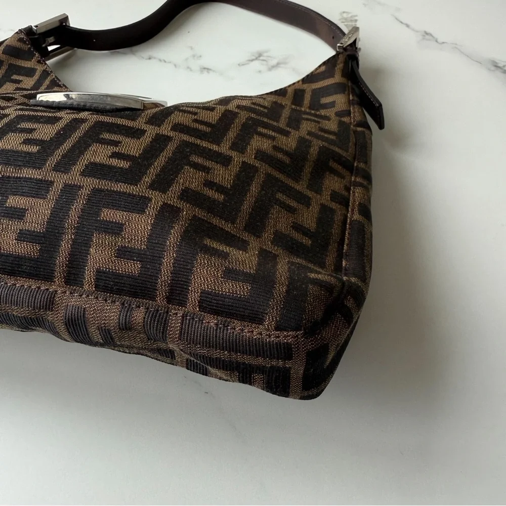 Fendi Black and Brown FF Shoulder Bag - Picture 5 of 6